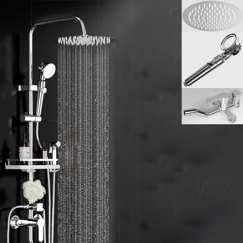 Wall-mounted Rectangular Shower System Stain-resistant Copper Modern Shower System