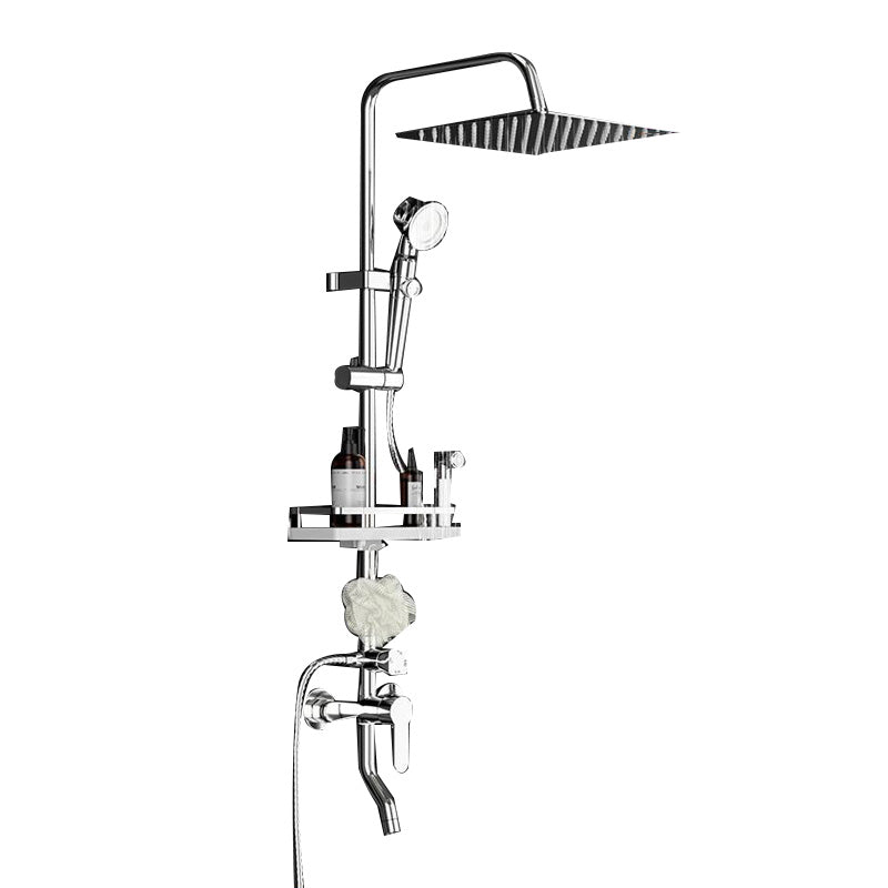 Wall-mounted Rectangular Shower System Stain-resistant Copper Modern Shower System