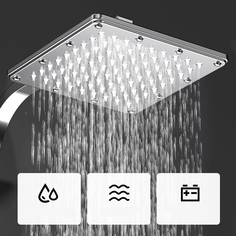 Wall-mounted Rectangular Shower System Stain-resistant Copper Modern Shower System