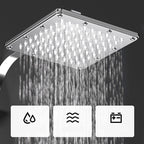 Wall-mounted Rectangular Shower System Stain-resistant Copper Modern Shower System