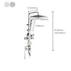 Wall-mounted Rectangular Shower System Stain-resistant Copper Modern Shower System