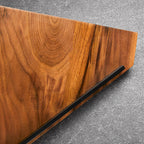 Wood & Aluminum Bathroom Set Brown Bathroom Accessory Set