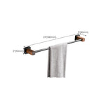 Wood & Aluminum Bathroom Set Brown Bathroom Accessory Set