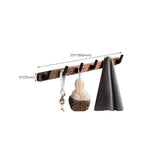 Wood & Aluminum Bathroom Set Brown Bathroom Accessory Set