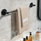 Aluminum Bathroom Hardware Set Black Bathroom Accessories Kit Towel Holder