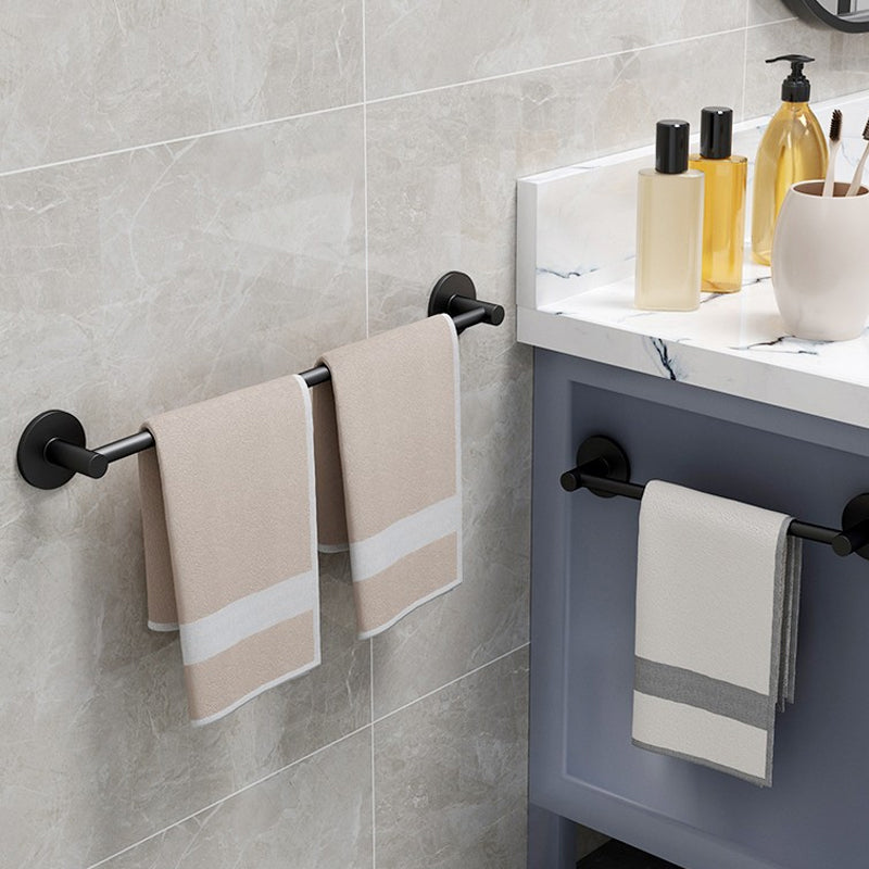 Aluminum Bathroom Hardware Set Black Bathroom Accessories Kit Towel Holder