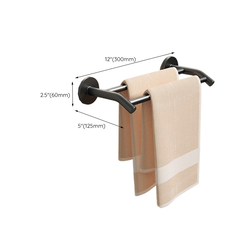 Aluminum Bathroom Hardware Set Black Bathroom Accessories Kit Towel Holder