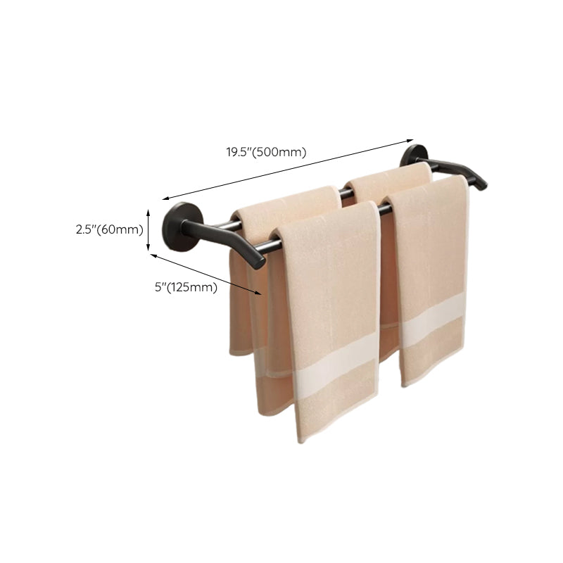 Aluminum Bathroom Hardware Set Black Bathroom Accessories Kit Towel Holder
