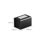 Contemporary bathroom accessory set with black finish and bath shelf/towel bar