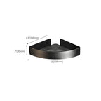 Contemporary bathroom accessory set with black finish and bath shelf/towel bar