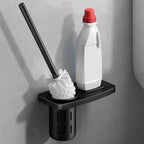 Classic Bathroom Accessories Set in Aluminum Black Finish Bathrobe Hook/ Towel Bar