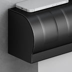Classic Bathroom Accessories Set in Aluminum Black Finish Bathrobe Hook/ Towel Bar
