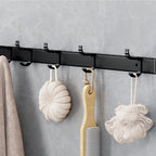 Classic Bathroom Accessories Set in Aluminum Black Finish Bathrobe Hook/ Towel Bar