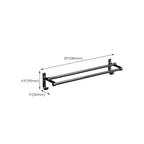 Classic Bathroom Accessories Set in Aluminum Black Finish Bathrobe Hook/ Towel Bar