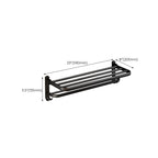Classic Bathroom Accessories Set in Aluminum Black Finish Bathrobe Hook/ Towel Bar
