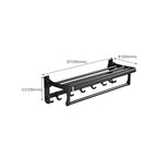 Classic Bathroom Accessories Set in Aluminum Black Finish Bathrobe Hook/ Towel Bar