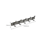 Classic Bathroom Accessories Set in Aluminum Black Finish Bathrobe Hook/ Towel Bar