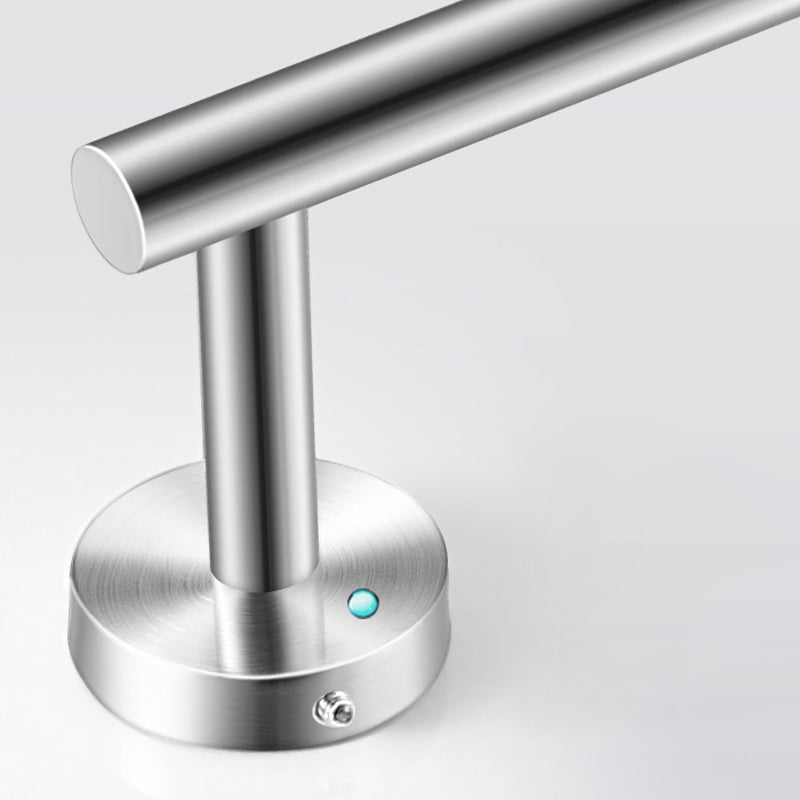 Modern Bathroom Hardware Set in Stainless Steel Brushed Chrome Towel Bar/Ring & Bathrobe Hook