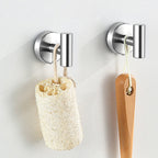 Modern Bathroom Hardware Set in Stainless Steel Brushed Chrome Towel Bar/Ring & Bathrobe Hook