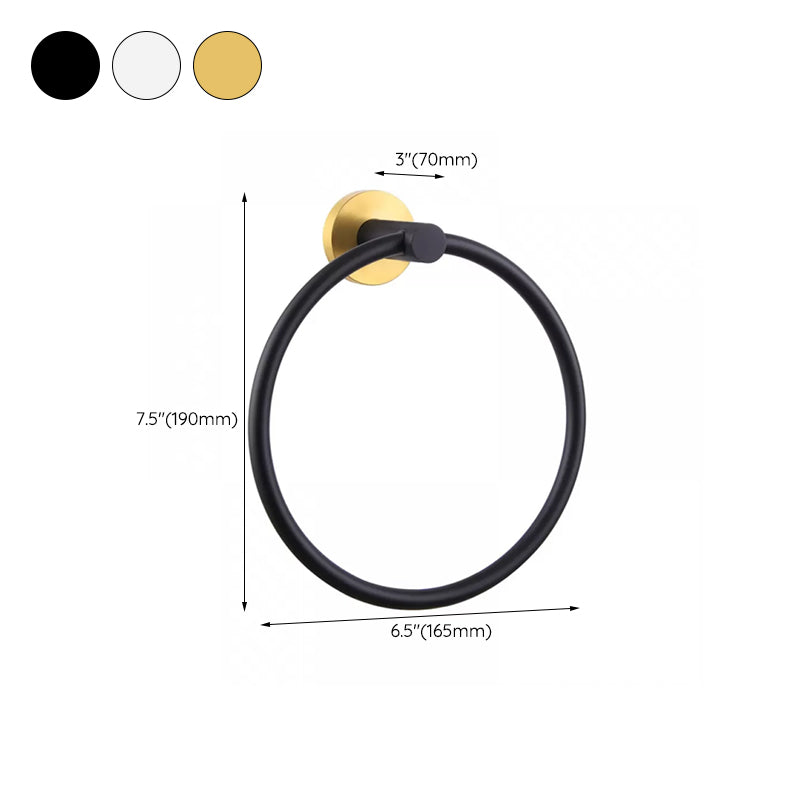 Modern Bathroom Hardware Set in Stainless Steel Brushed Chrome Towel Bar/Ring & Bathrobe Hook