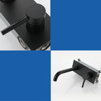 Glam Style Faucet Single Handle Wall Mounted Faucet for Bathroom