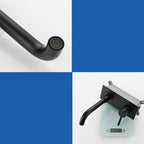 Glam Style Faucet Single Handle Wall Mounted Faucet for Bathroom
