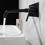 Glam Style Faucet Single Handle Wall Mounted Faucet for Bathroom