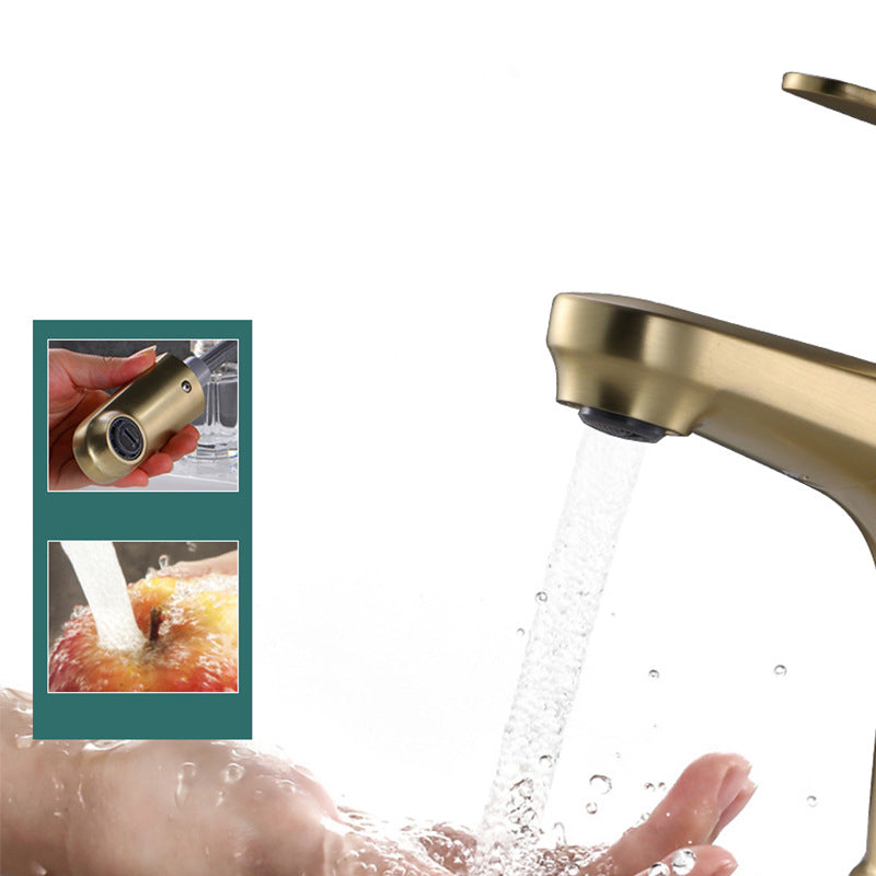Contemporary Basin Faucet Copper Pure Color Single Lever Retractable Basin Faucet