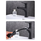 Contemporary Basin Faucet Copper Pure Color Single Lever Retractable Basin Faucet