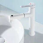 Modern Sink Faucet Solid Color Copper Sink Faucet for Bathroom