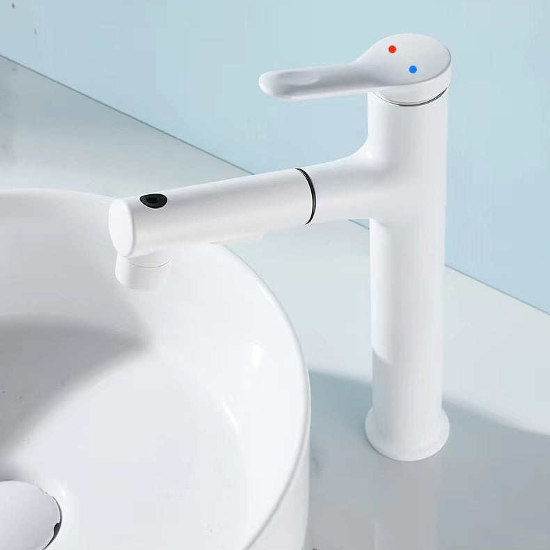 Modern Sink Faucet Solid Color Copper Sink Faucet for Bathroom