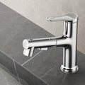 Modern Sink Faucet Solid Color Copper Sink Faucet for Bathroom