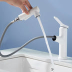 Modern Sink Faucet Solid Color Copper Sink Faucet for Bathroom