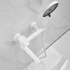 Contemporary Wall Mounted Bathtub Filler Single Handle Metal Faucet
