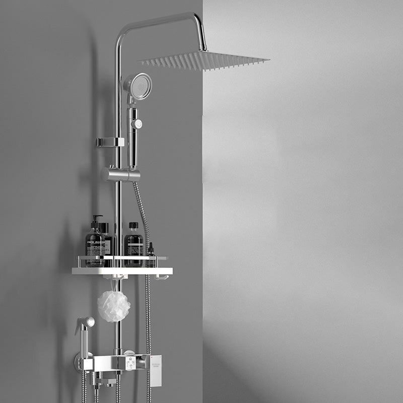 Wall-mounted shower system handle lever spot resist copper shower system