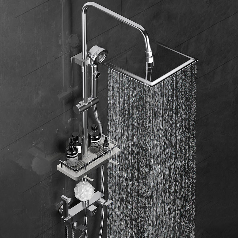 Wall-mounted shower system handle lever spot resist copper shower system