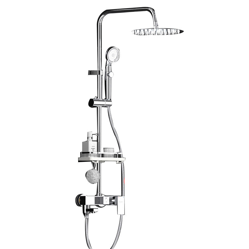 Wall-mounted shower system handle lever spot resist copper shower system