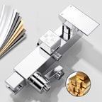 Wall-mounted shower system handle lever spot resist copper shower system