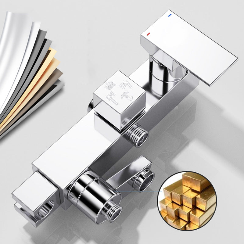Wall-mounted shower system handle lever spot resist copper shower system