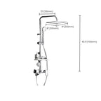 Wall-mounted shower system handle lever spot resist copper shower system