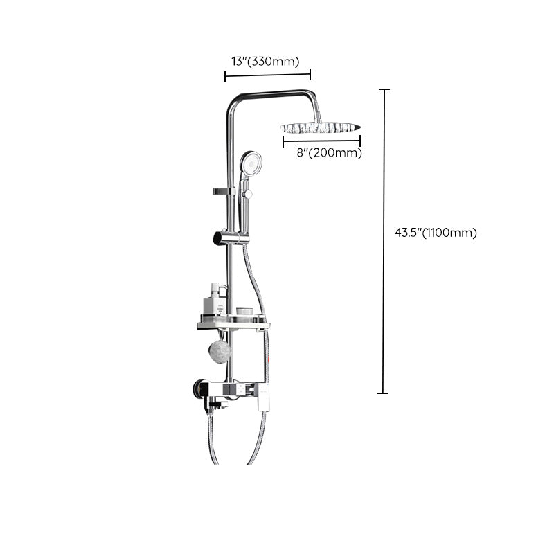 Wall-mounted shower system handle lever spot resist copper shower system