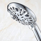 Modern Shower Head for Bathroom 9-Jet Round Wall-Mounted Shower Head