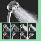 Modern shower head for bathroom 9-nozzle round wall-mounted shower head