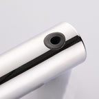 Round contemporary bathroom faucet with lever handle and single hole installation