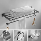 Traditional Brass Bathroom Accessory Set Gray Bathroom Accessory Set