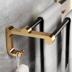 Modernism Bathroom Accessories Hardware Set Black & Gold Bathroom Shelf/Towel Bar