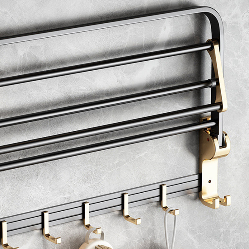 Modernism Bathroom Accessories Hardware Set Black & Gold Bathroom Shelf/Towel Bar
