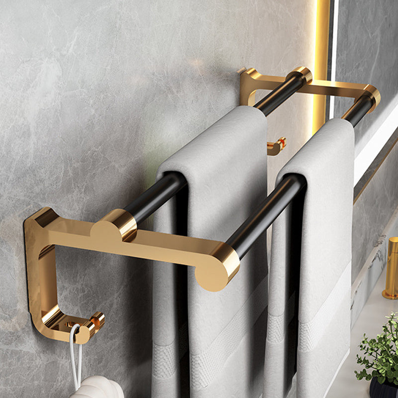 Modernism Bathroom Accessories Hardware Set Black & Gold Bathroom Shelf/Towel Bar