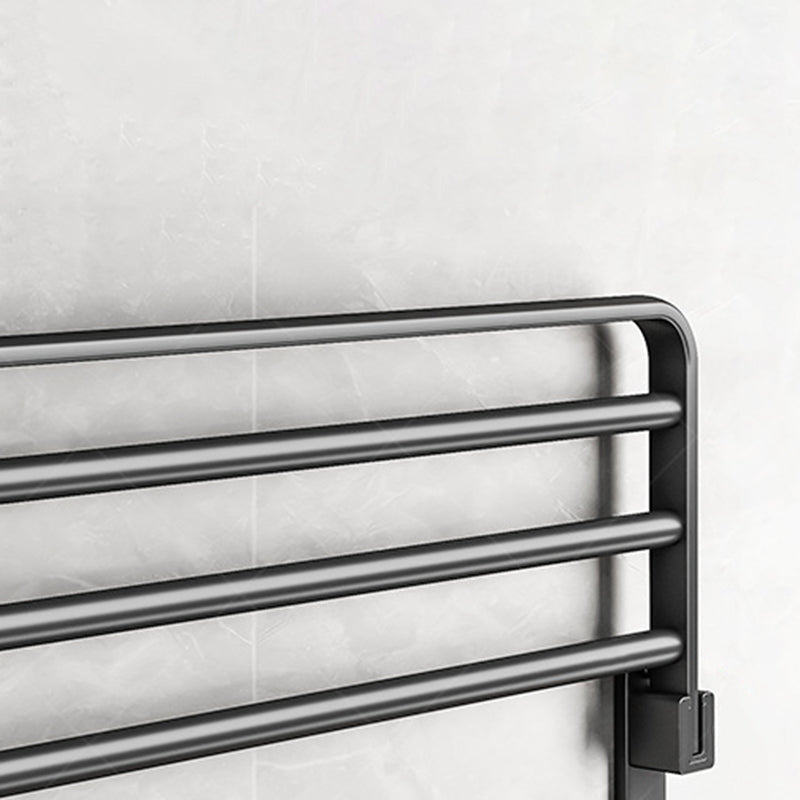 Black Aluminum Bathroom Accessory Set Modern Bathroom Shelf / Towel Bar & Paper Holder