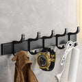 Black Aluminum Bathroom Accessory Set Modern Bathroom Shelf / Towel Bar & Paper Holder